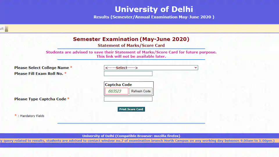 DU Results for CBCS 2nd, 4th Semester May-June session declared - education